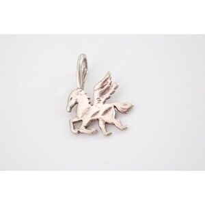 Sterling Silver Pegasus .925 Signed SF Charm Smaller Than a Dime .38 grams